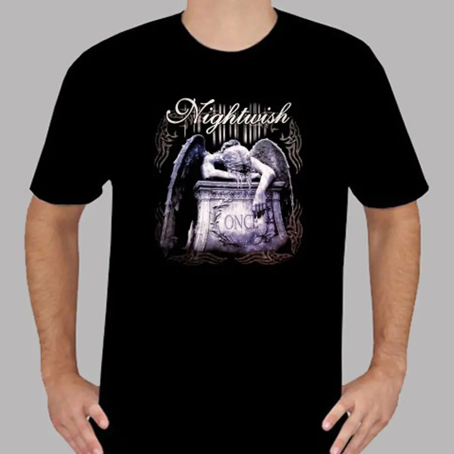 Новый Nightwish Once Symphonic металлический ремешок Мужская Черная Футболка размер S до 3