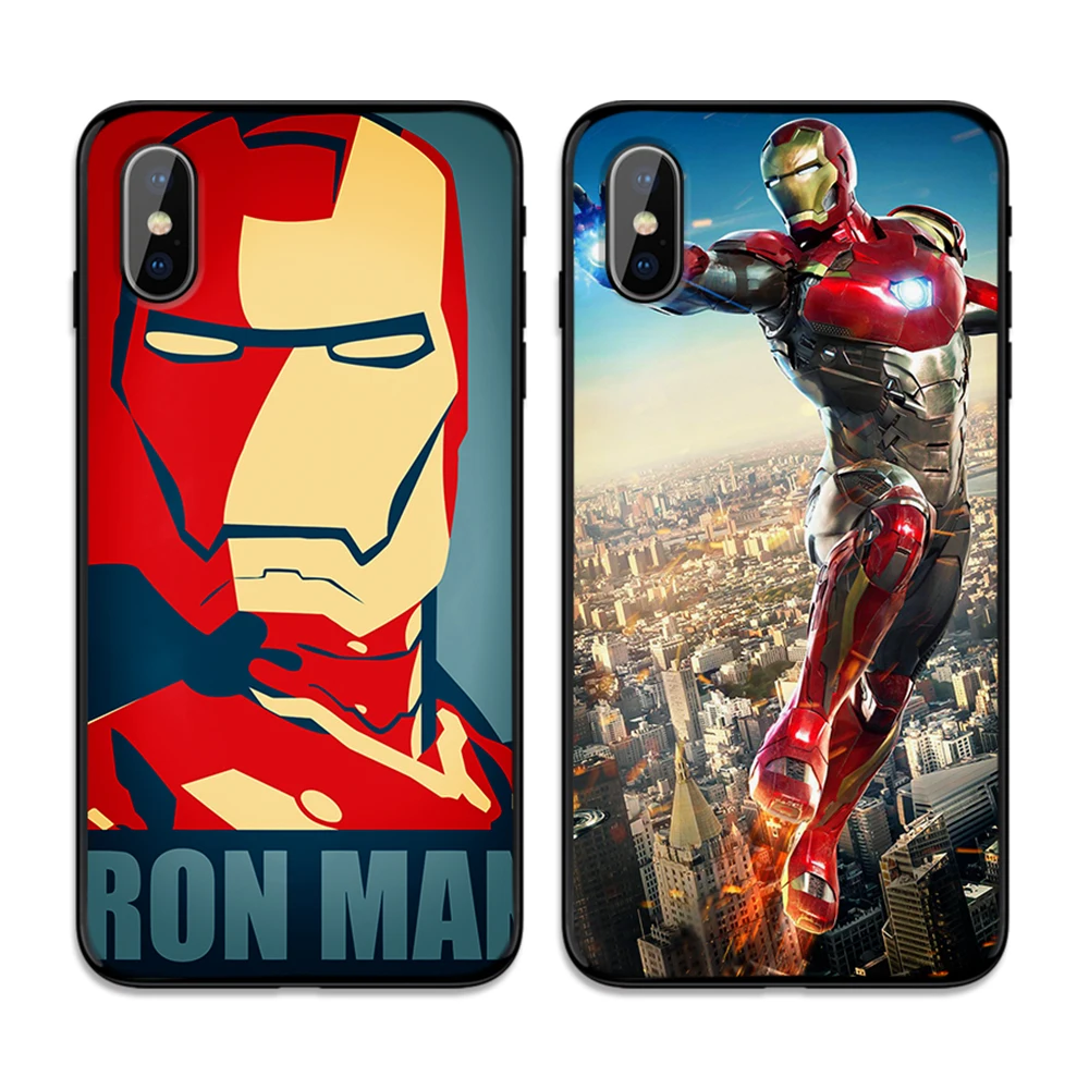 Мягкий чехол из ТПУ с супергероем Железным человеком для Apple iPhone 6 6S 7 8 Plus 5 5S SE X XS MAX