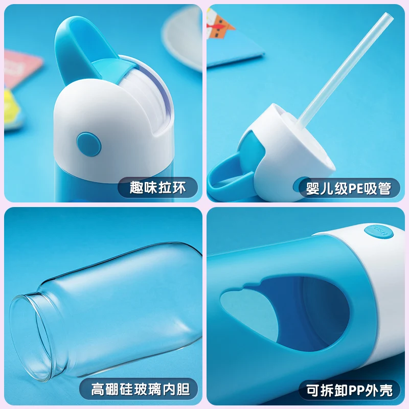 Высококачественная детская двухслойная ударопрочная бутылка с силиконовой