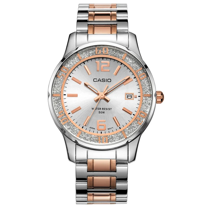 

Casio female watch 50 meters waterproof new pointer series fashion business ladies quartz watch white plate LTP-1359 Ladies