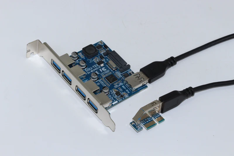 4 портовый адаптер USB 3 0 PCI E 1X к Express карта расширения с 30 см кабелем скорость 5 Гб