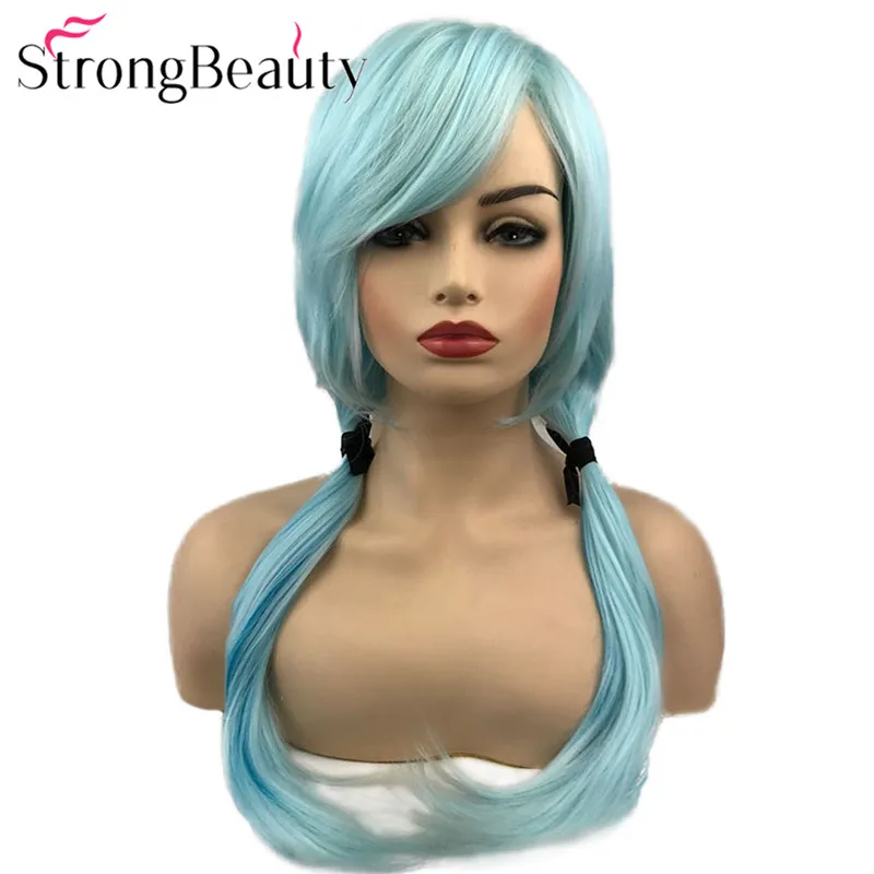 StrongBeauty темно-розовый светильник-синий парик косплевечерние НКА Синтетические