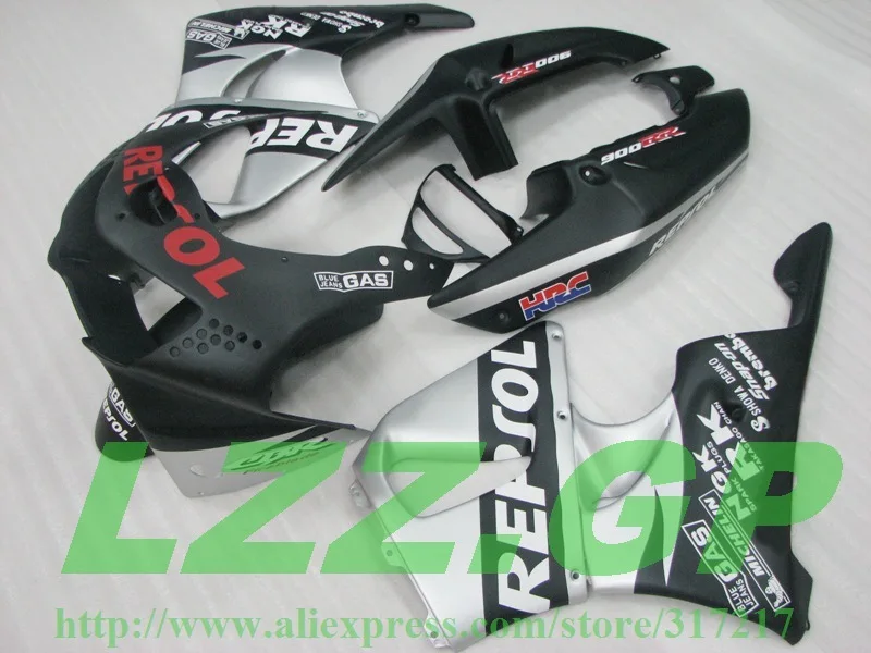 

CBR919RR Fairings for 919RR 98 99 HONDA CBR900RR 1998 1999 98 99 CBR919RR 1998 1999 fairings kit REPSOL black silver #sd8ii LZZ.