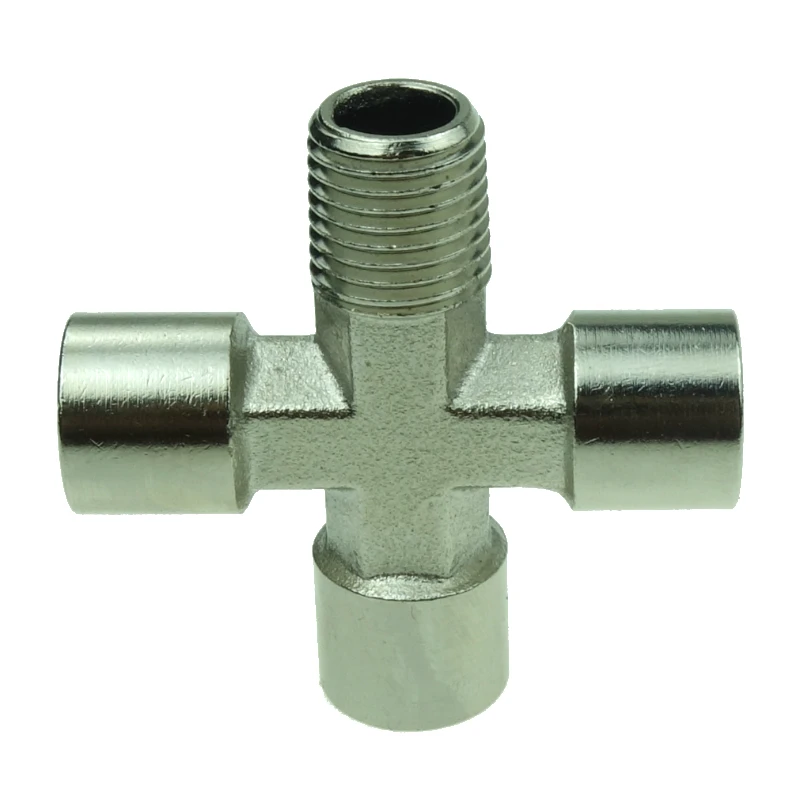 Латунный никелированный Соединительный соединитель 1/4 &quotNPT Male x 1/4&quot NPT