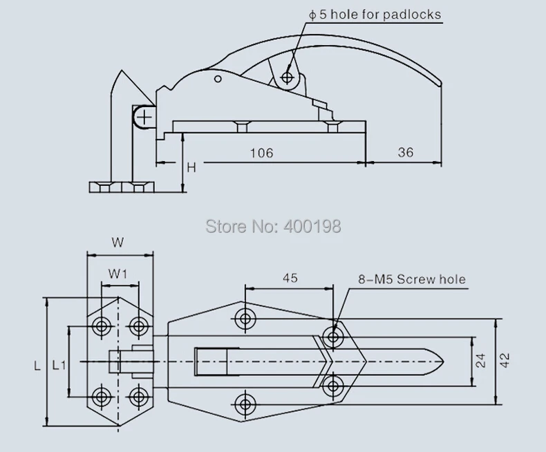 Стандарт безопасности типа Высокого давления литого Цинка YL-1060S 6 &quotСамолета