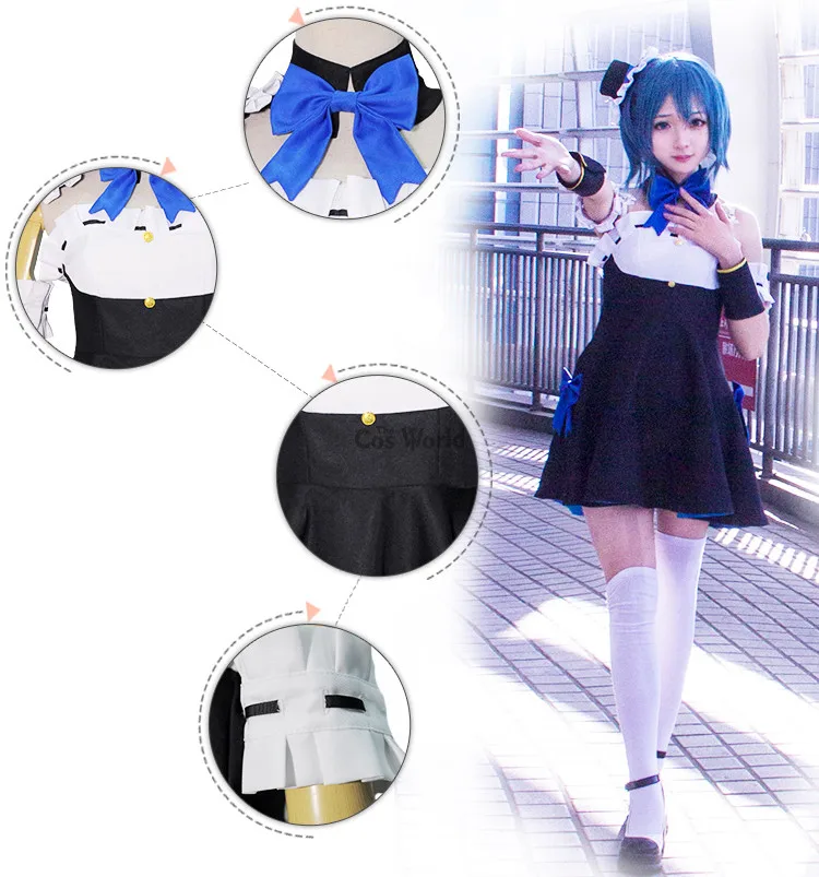 Фартук горничной Puella Magi Madoka Magica Miki Sayaka платье Униформа костюмы для косплея из
