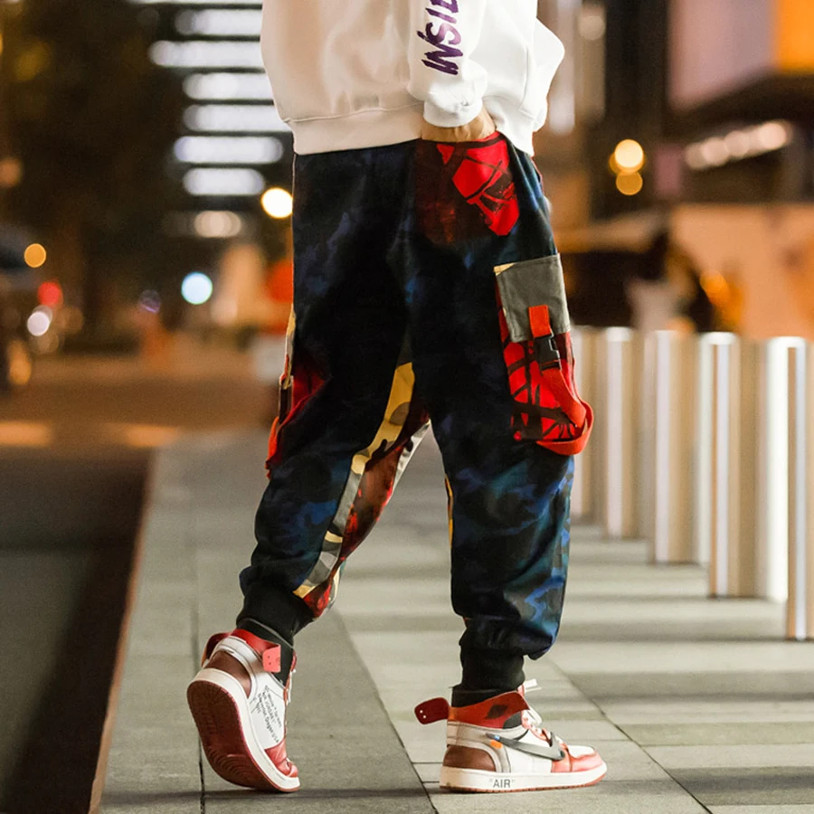 Свободные шаровары Беговые Брюки мужские хлопковые спортивные брюки хаки