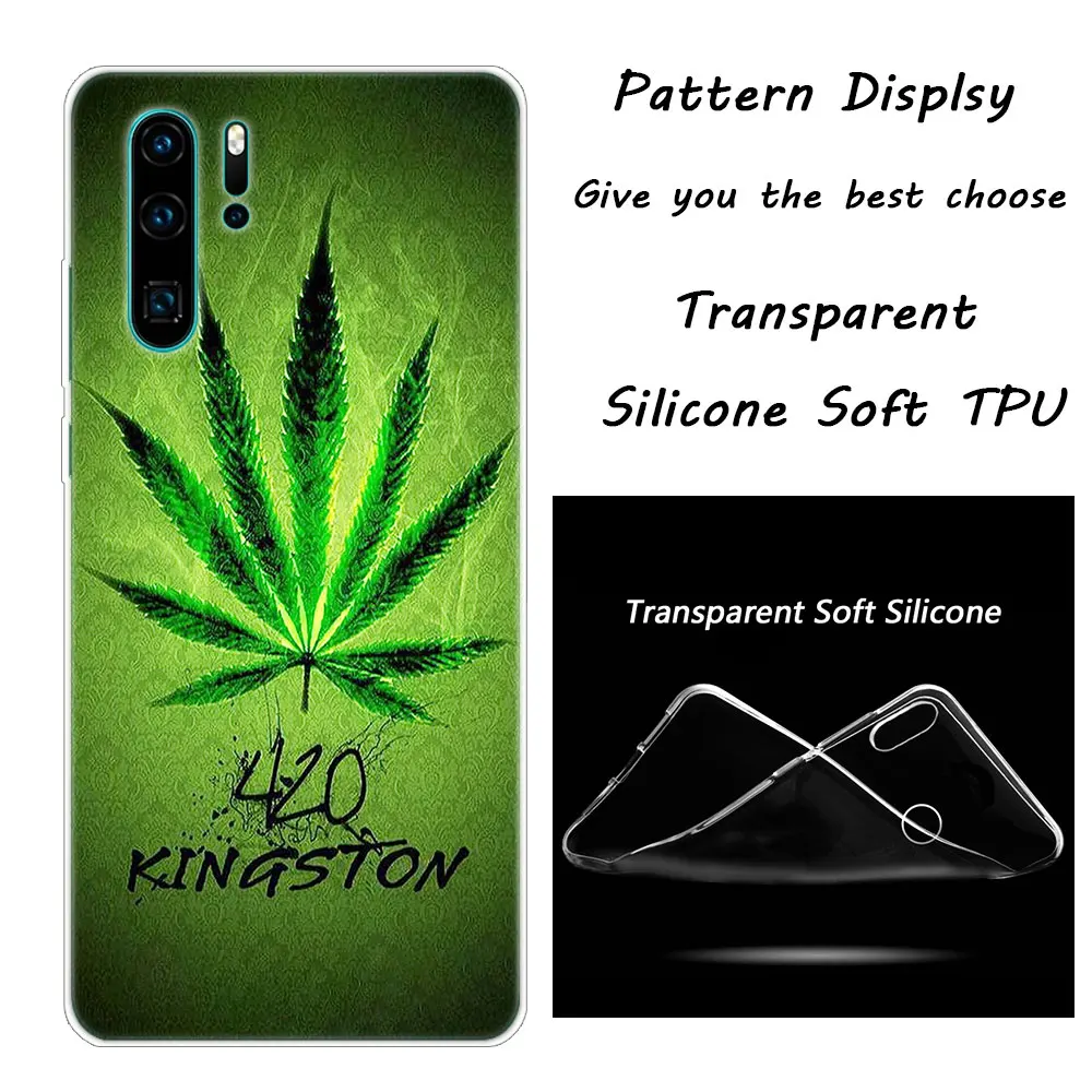 011 Abstractionism Art high weed Luxury Silicone Phone Case for Huawei P30 P20 Pro P10 P9 P8 Lite P Smart Z Plus NOVA 3 3i - Color: 011