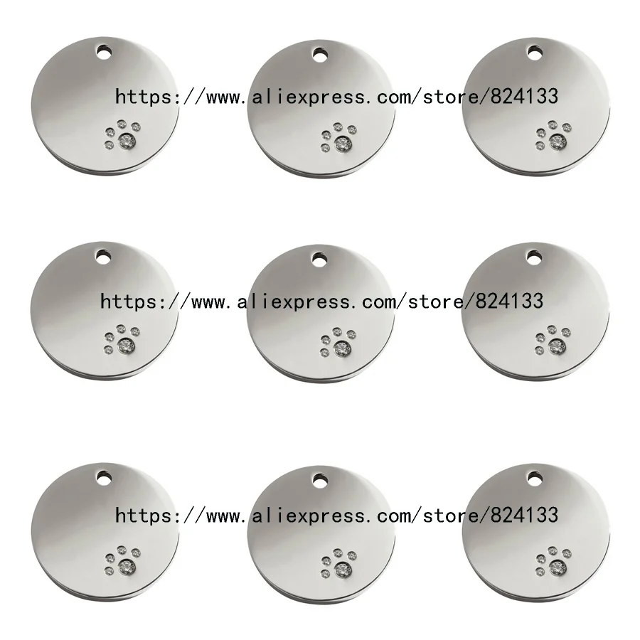 Бесплатная доставка круглая подвеска в виде собаки из нержавеющей стали с