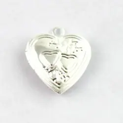 

FREE SHIPPING 150PCS Double Heart SP Locket Pendant 20mm #20409