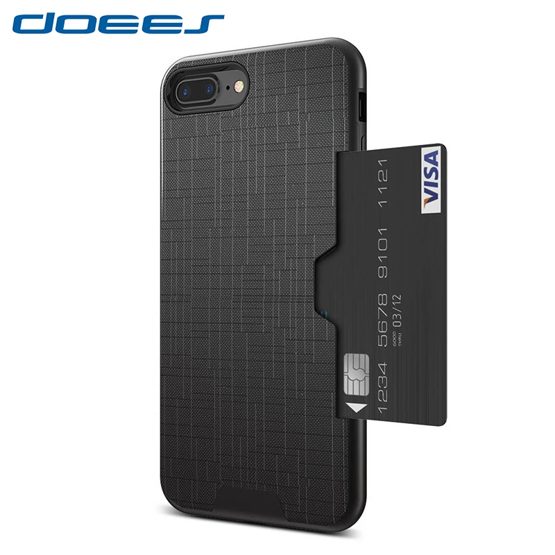 Luxury Card Slot Cover For iPhone 6 6S 7 8 Plus Phone Case Hybrid Credit Pocket Armor XS Max XR X |