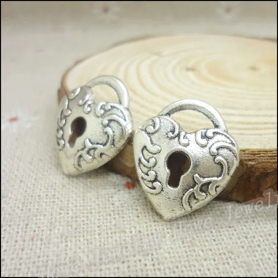 Бесплатная доставка! 75 шт античные серебряные подвески любовь кулон Fit Браслеты