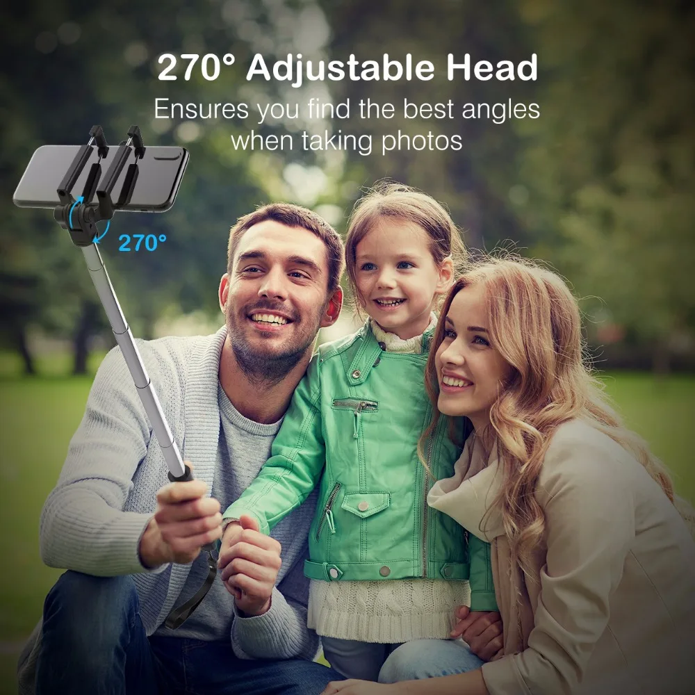 Силиконовая селфи палка Mpow беспроводной портативный монопод для фотосъемки с