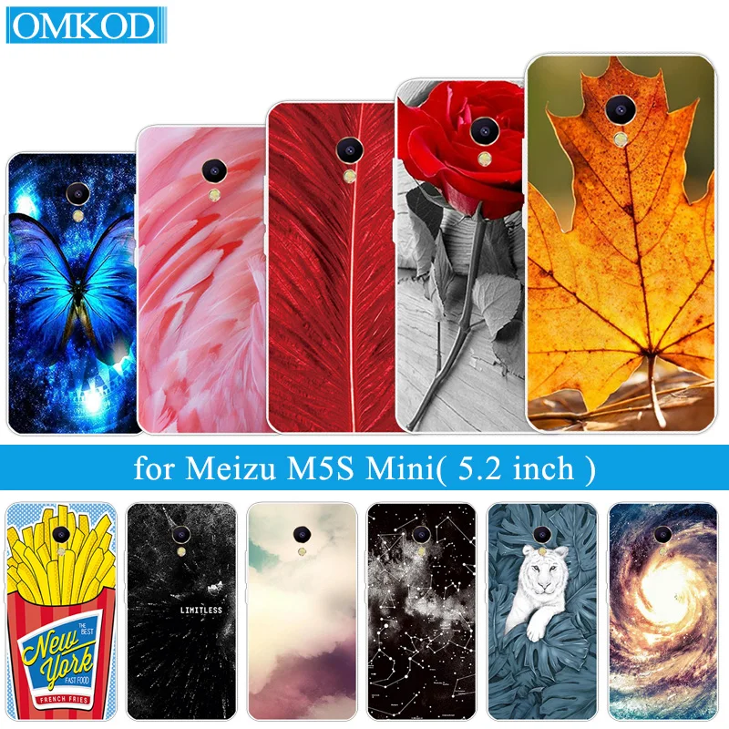 Мягкий силиконовый чехол для телефона Meizu M5S mini Plumage матовый Сверхтонкий из