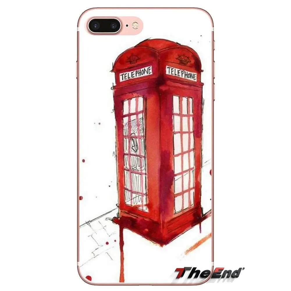 Soft Transparent Shell Cover For Xiaomi Redmi 4A S2 Note 3 3S 4 4X 5 Plus 6 7 6A Pro Pocophone F1 Red London Telephone Booth Box |