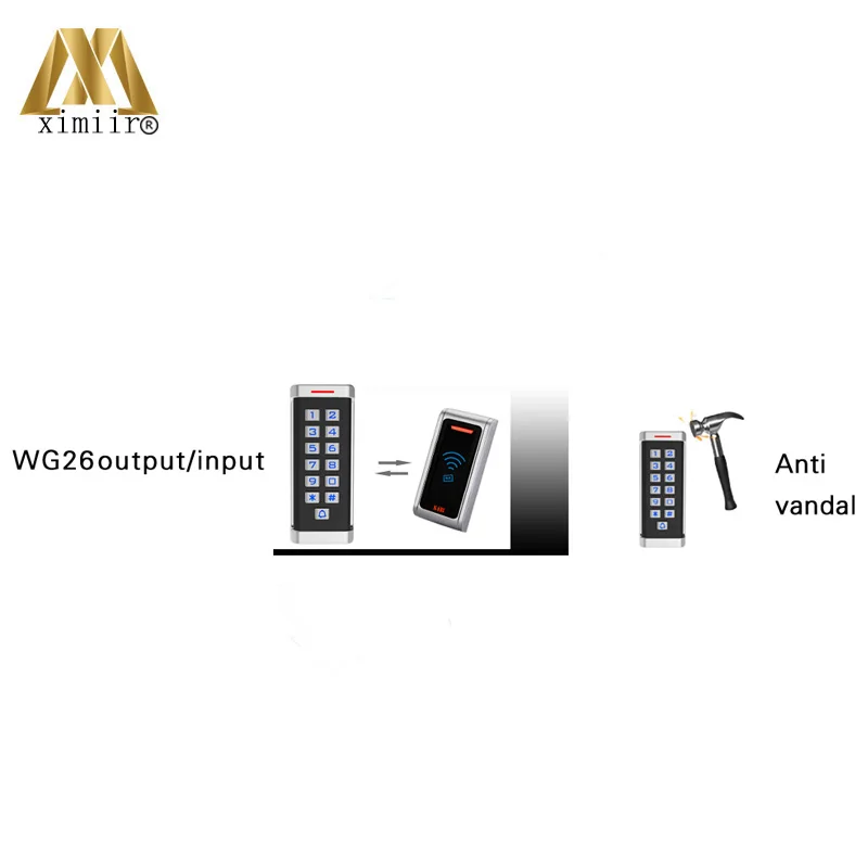 Бесплатная доставка M18-L MF кард-ридер для системы контроля доступа Wiegand26 13,6 МГц кард-ридер IP65 Водонепроницаемый кард-ридер от AliExpress RU&CIS NEW