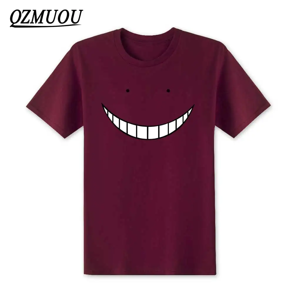 Maroon Новинка, мужские футболки в стиле аниме KILLING, Korosensei, хлопковая футболка с коротким рукавом, мужские Мультяшные маскарадные топы, футболки, XS-XXL - Цвет: Maroon