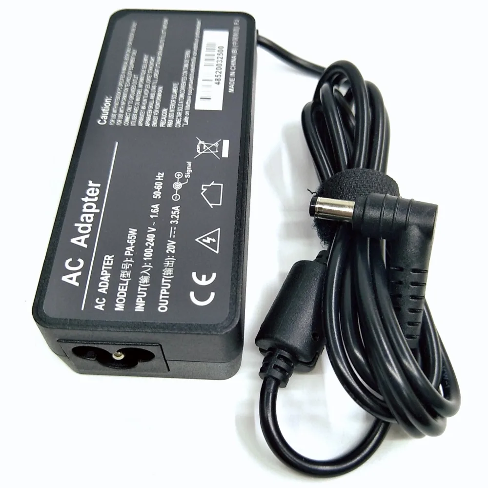 

20V 3.25A 5.5*2.5mm AC Power Adapter For Lenovo IBM Z500 B470 B570e B570 G570 G470 Z500 G770 V570 Z400 P500 P500