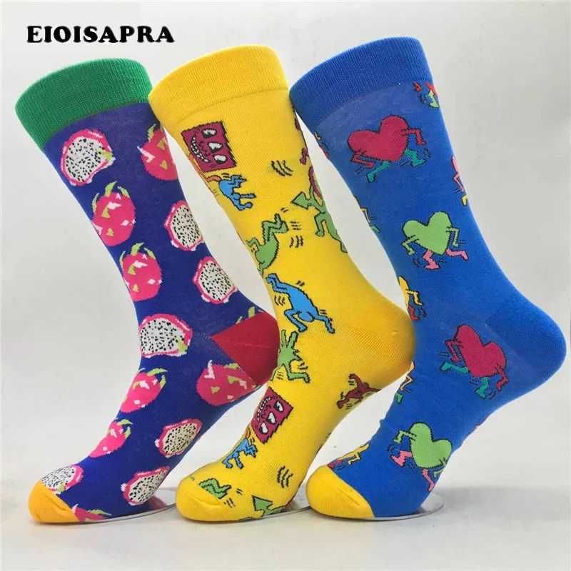 

Art Happy Socks Women Street Paint Fruit Hip Hop Harajuku Socks Cool Skateboard Crew Meias Funny Calcetines Hombre Divertidos