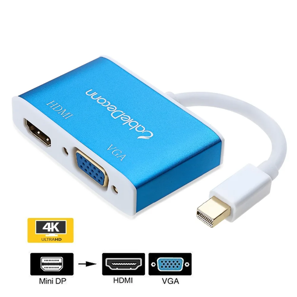 Концентратор Thunderbolt 2 Mini DisplayPort на HDMI 4k VGA адаптер док станция в 1 кабель для Mac MacBook