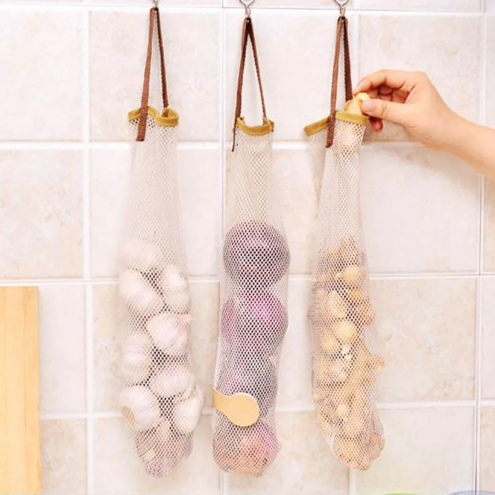 Creative Home Furnishing Hollow Breathable Hanging Storage Bag Of Fruit And Vegetable Garlic Onion | Дом и сад