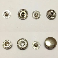 10 mm silver snap fasteners nickel popper press stud sewing leather button 1000 setslot