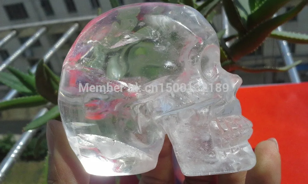

xd j0013 A++++ Natural Clear Quartz Crystal Skull Healing From China