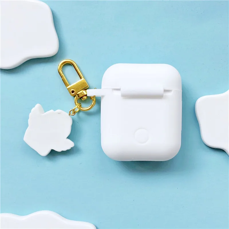 Новое поступление, силиконовый чехол для Apple Airpods, аксессуары для bluetooth-наушников, защитный чехол Air pods с брелоком