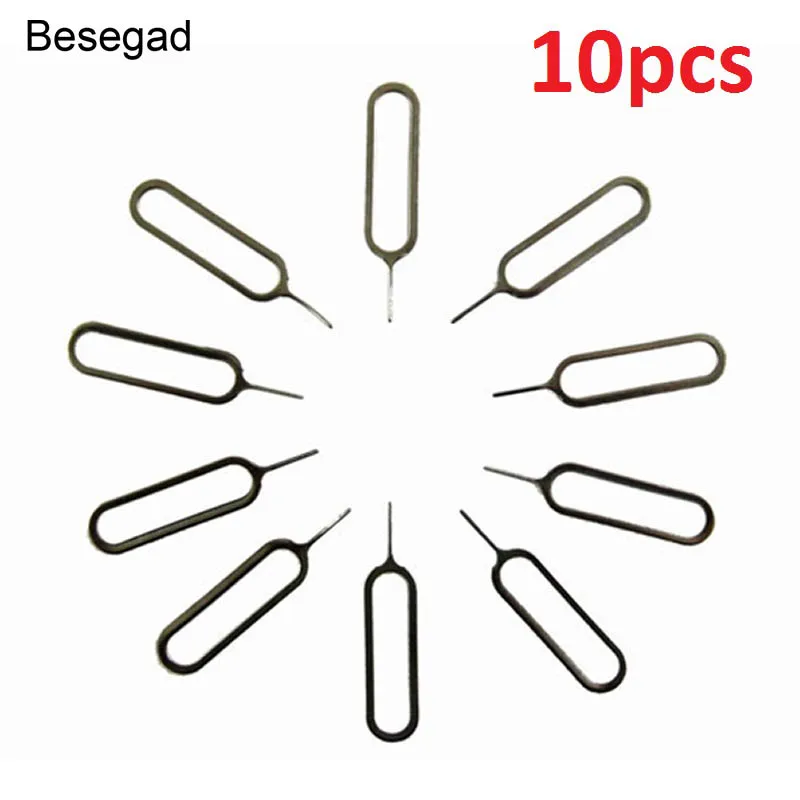Besegad 10 шт. лоток sim-карты удаления булавка для извлечения иглы ключ инструмент iPhone