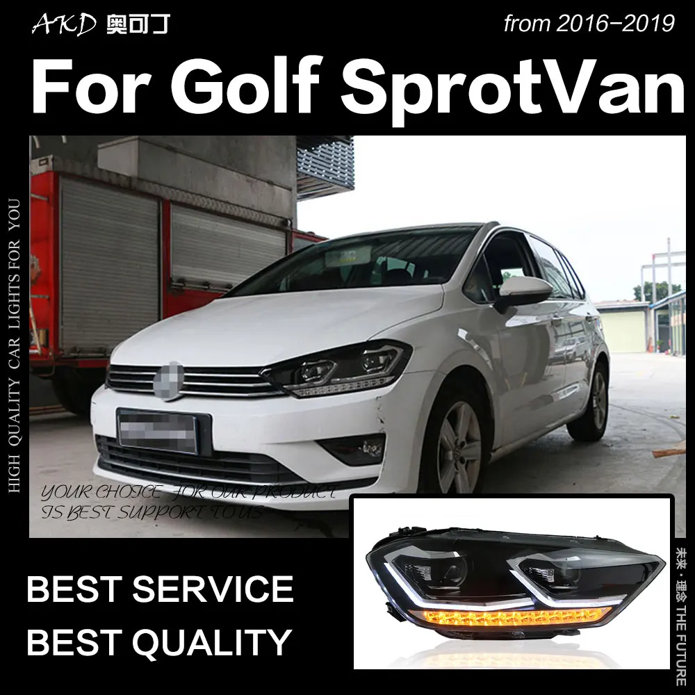 Стайлинга автомобилей фара для спортивный фургон Golf фар Гольф 7 Sportsvan светодиодный фары bi xenon объектив проектора авто аксессуары