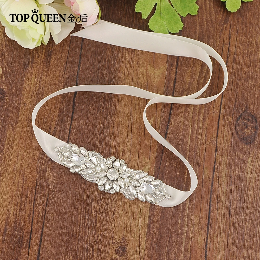 TOPQUEEN DS337 Свадебные наручные Цветы Стразы с жемчугом свадебные ленты кристаллами|