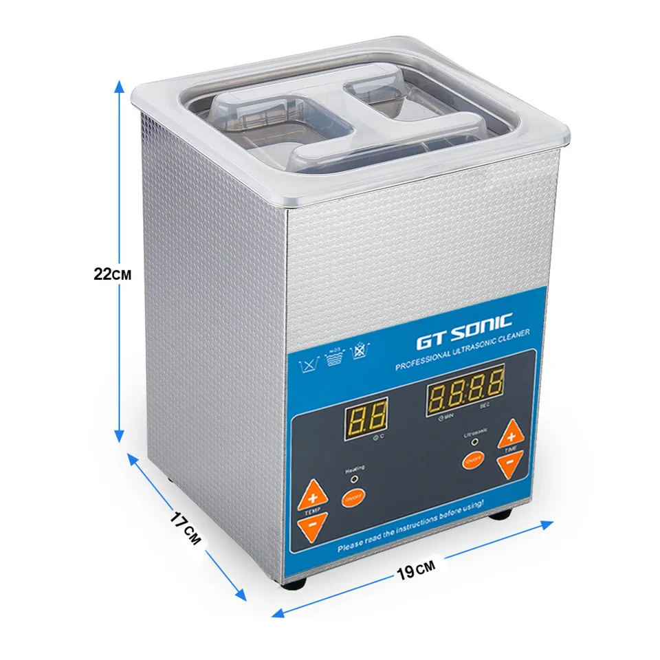 VGT 1620QTD 2L цифровой Дисплей ультразвуковой очистки Нержавеющая сталь таймер