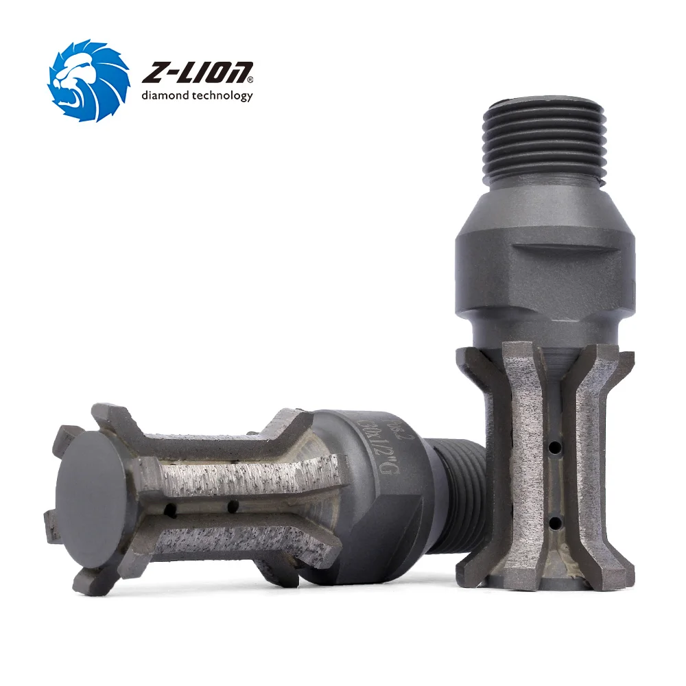 Z-LION 1 Piece CNC Finger Bit D20x30 For Edge Grinding Diamond Profiling Wheel 1/2 Gas Thread Profile Wheel For Granite Marble