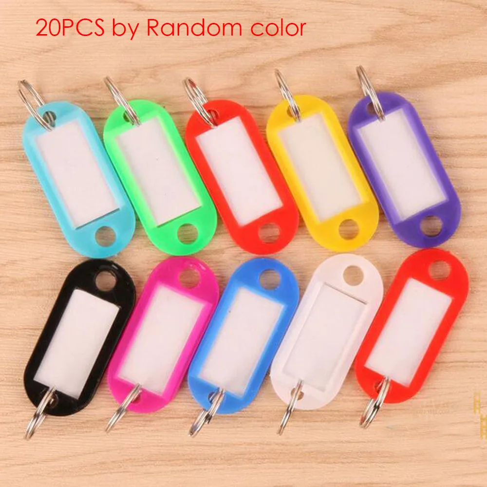 20PCS Random Color Suti 20 шт лучший отель пронумерованные ABS пластиковые брелки бирки для связки ключей брелок бирки - Цвет: 20PCS Random Color