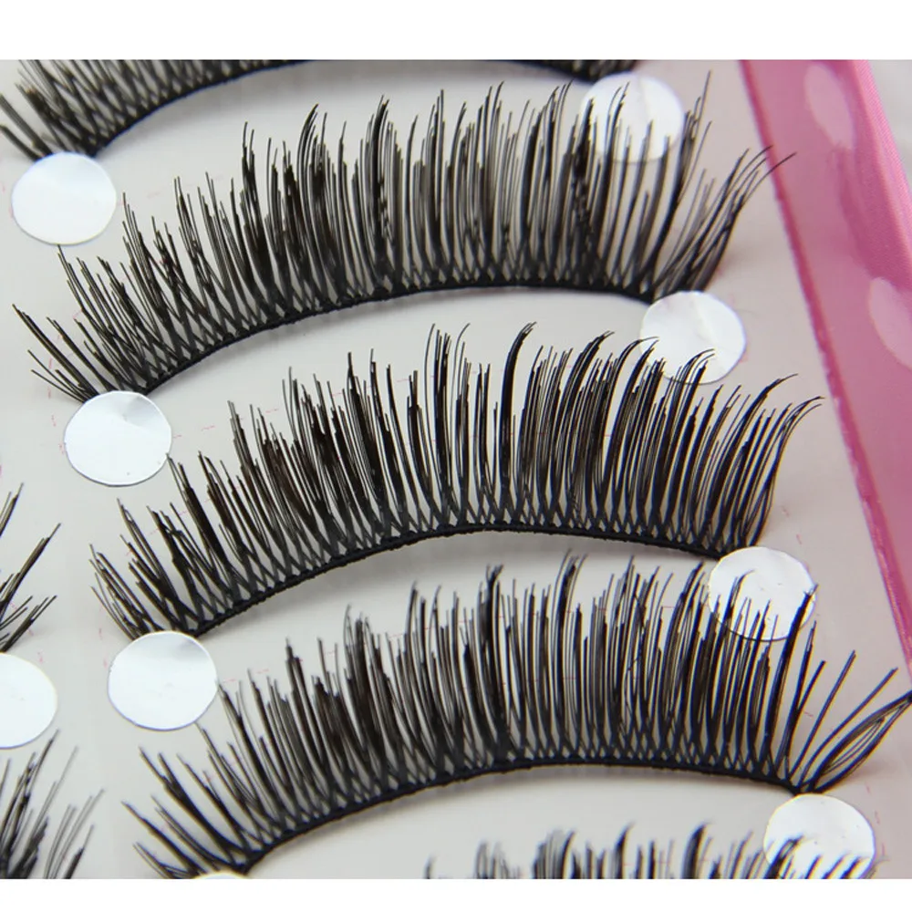 Топ 10 пар модные натуральные длинные накладные черные ресницы ручной работы