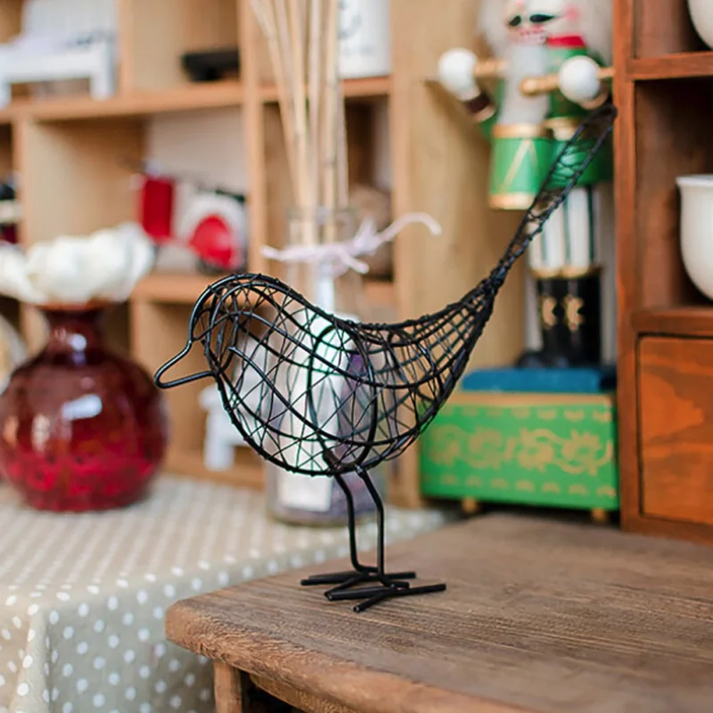 

Metal Iron Wire Bird Hollow Model Artificial Craft Fashionable Home Furnishing Table Desk Ornaments Decoration Gift Drop Shiping