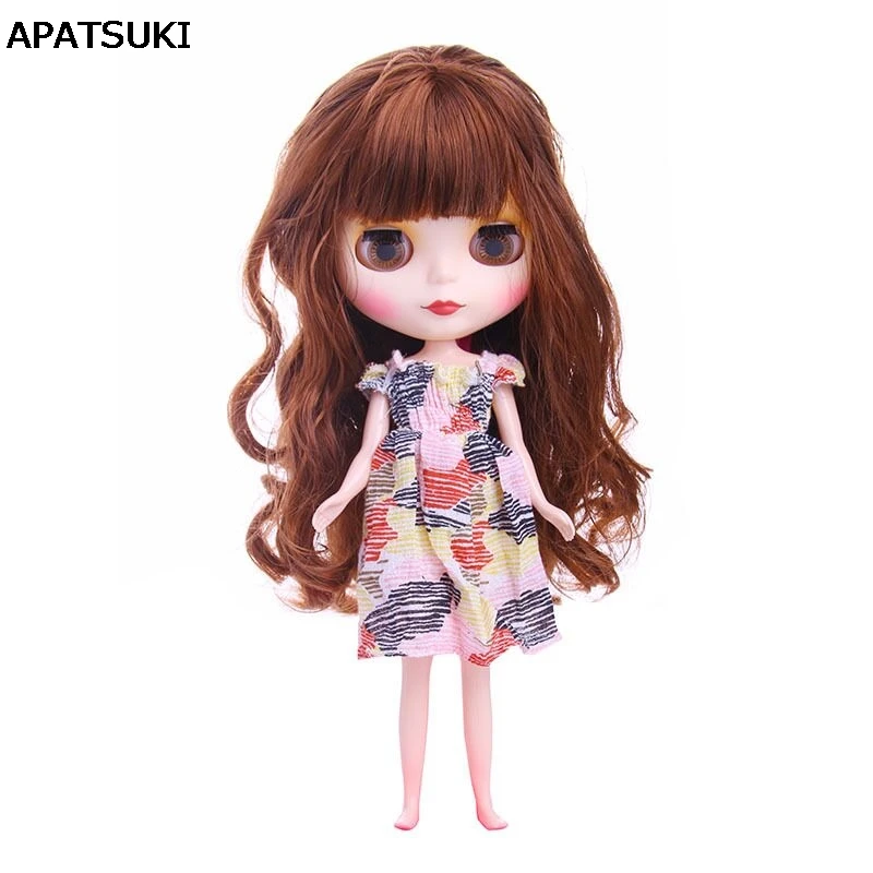 Модное розовое платье в стиле пэчворк для кукол Blythe Одежда Blyth повседневная