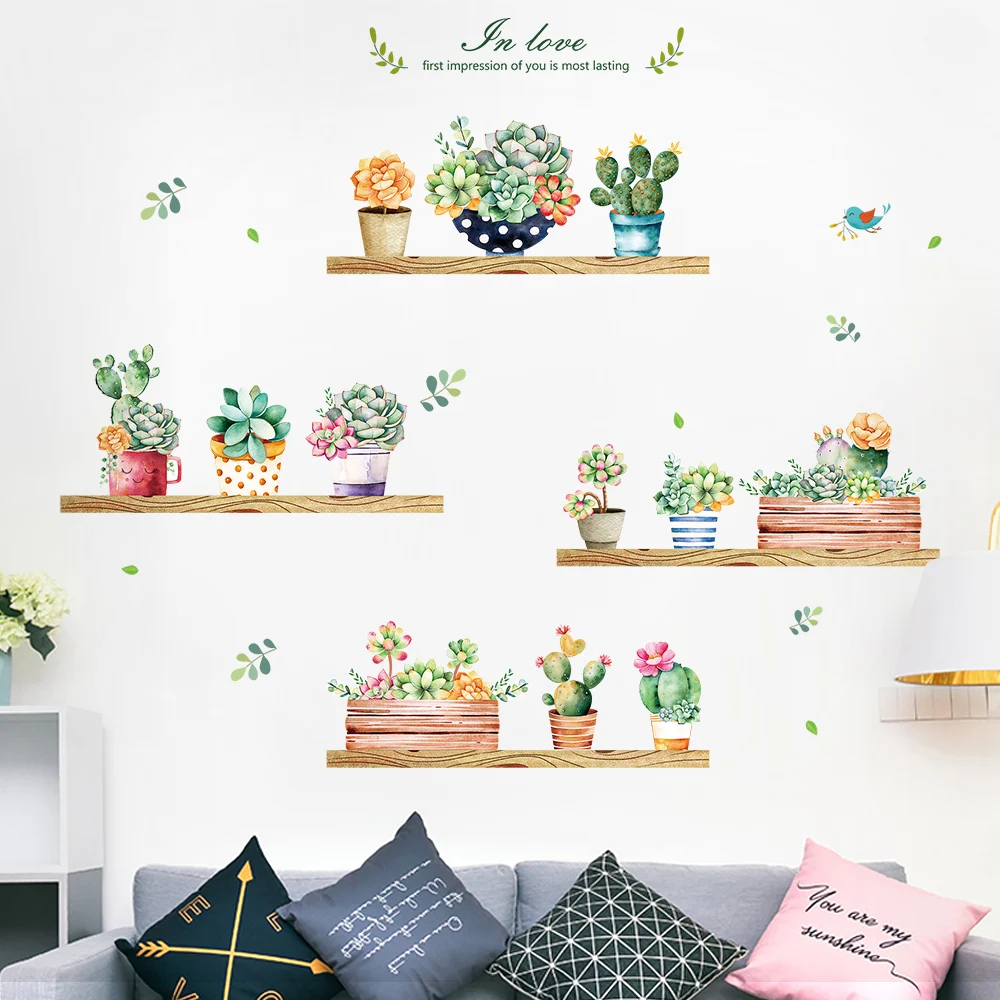 PVC Removable Wall Decal for DIY Decoration - Garden Plant Wall Sticker Bonsai Home Decoration Sticker Ideal for Living Room and Kitchen image 2