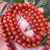 pure natural red agate south sichuan liangshan nine material 108 persimmon red hand string bracelet beads collection 9 8