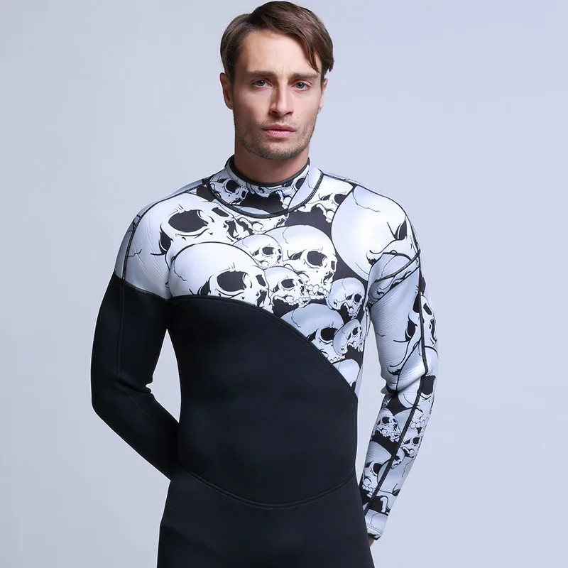 

3mm rubber man Siamese diving suit surf wear long sleeved pants personalized wetsuit diving suit male Free diving suit