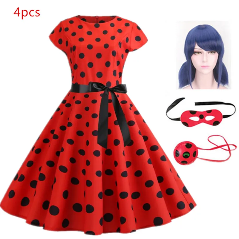 Карнавал 2019 взрослых ошибка красный летняя одежда красного цвета в горошек