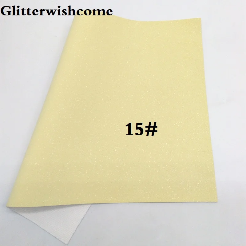 Glitterwishcome 21X29 см A4 размер винил для бантов замша блеск кожа Fabirc искусственная кожа листы для бантов, GM209A - Цвет: 15