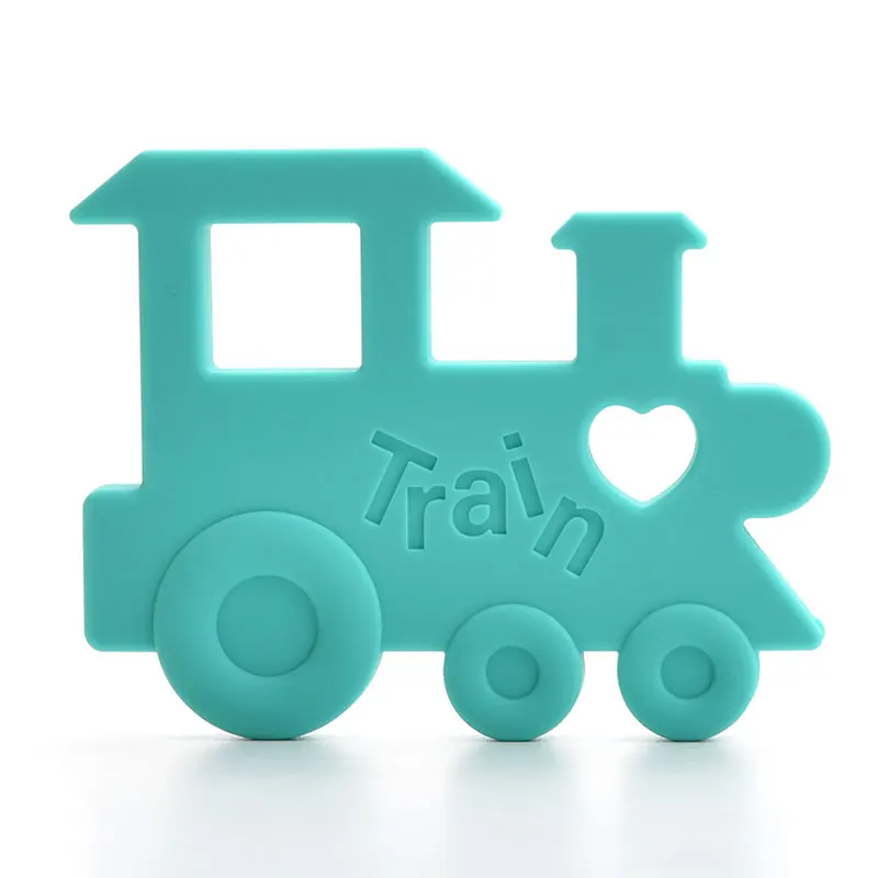 train 1 1 шт., аниамл, силиконовый прорезыватель, игрушки, ожерелье, Аксессуары для младенцев, силикон для жевания, бусины, панда, единорог, коала, сделай сам, Детские Прорезыватели, BPA бесплатно - Цвет: train 1