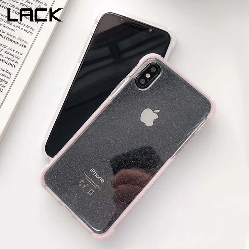 Модный Блестящий Прозрачный мягкий чехол из ТПУ для iPhone XS Max X XR 6 6S 7 8 Plus яркий