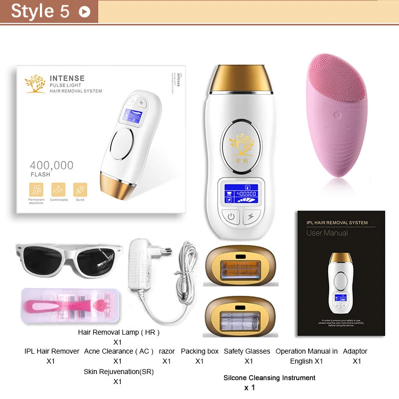 Style 5 IPL лазерный эпилятор лазерная Перманентная эпиляция сенсорный ЖК-дисплей depilador a лазерный бикини триммер Фотоэпилятор - Цвет: Style 5
