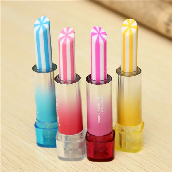 Школьные аксессуары 1 шт. новинка резиновый ластик в форме губной помады для