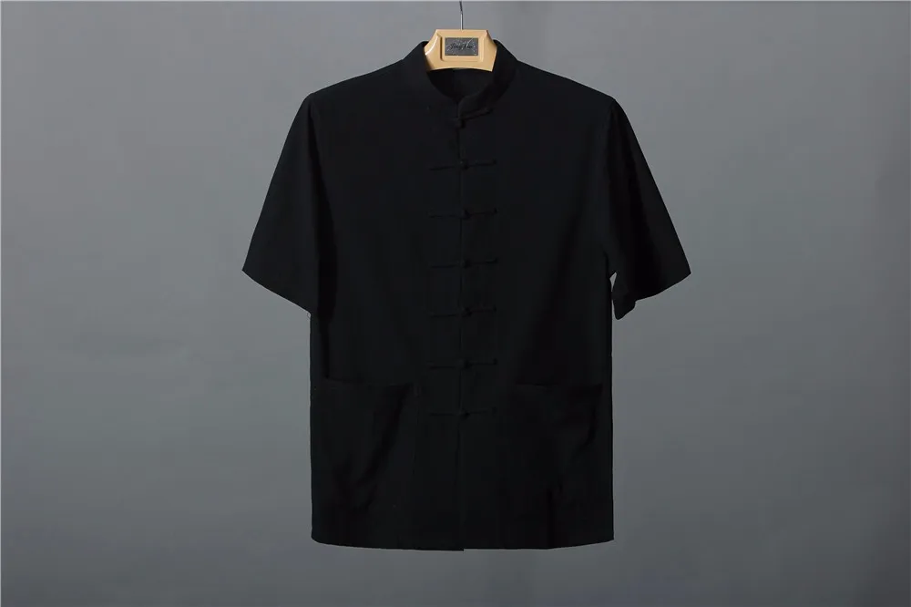 Рубашка Кунг фу мужская хлопковая классическая сорочка с пуговицами ручной