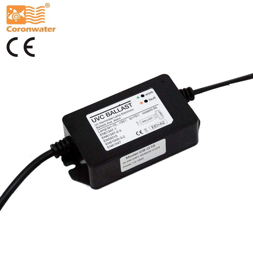 

Coronwater Water Filter UV Lamp Ballast 12W to 16W for Water UV Disinfection EB-G16