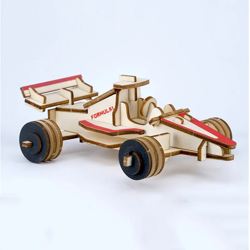 Формула гоночная игрушка для мальчиков DIY деревянная 3D модель игрушки детей hobi
