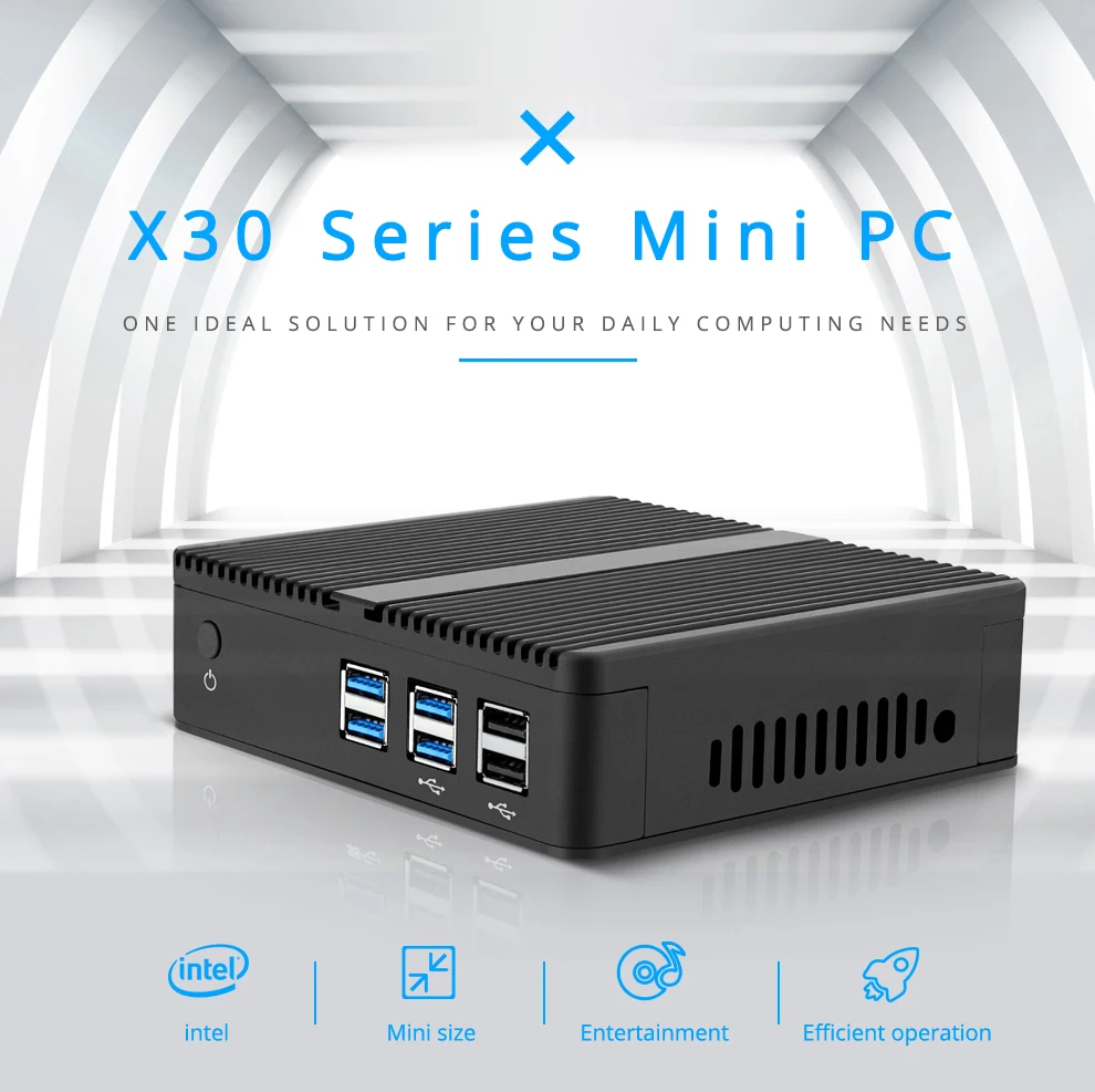Безвентиляторный Windows 10 Мини ПК Core i3 4010Y i5 4210Y i7 4500U VGA HDMI wifi USB неттоп HTPC tv Box семейный компьютер ПК